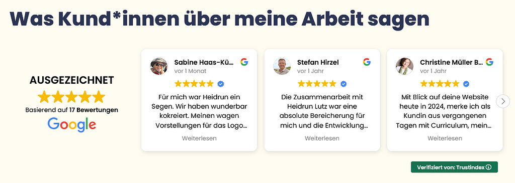 Kundenstimmen für Wildpeppermint-Design