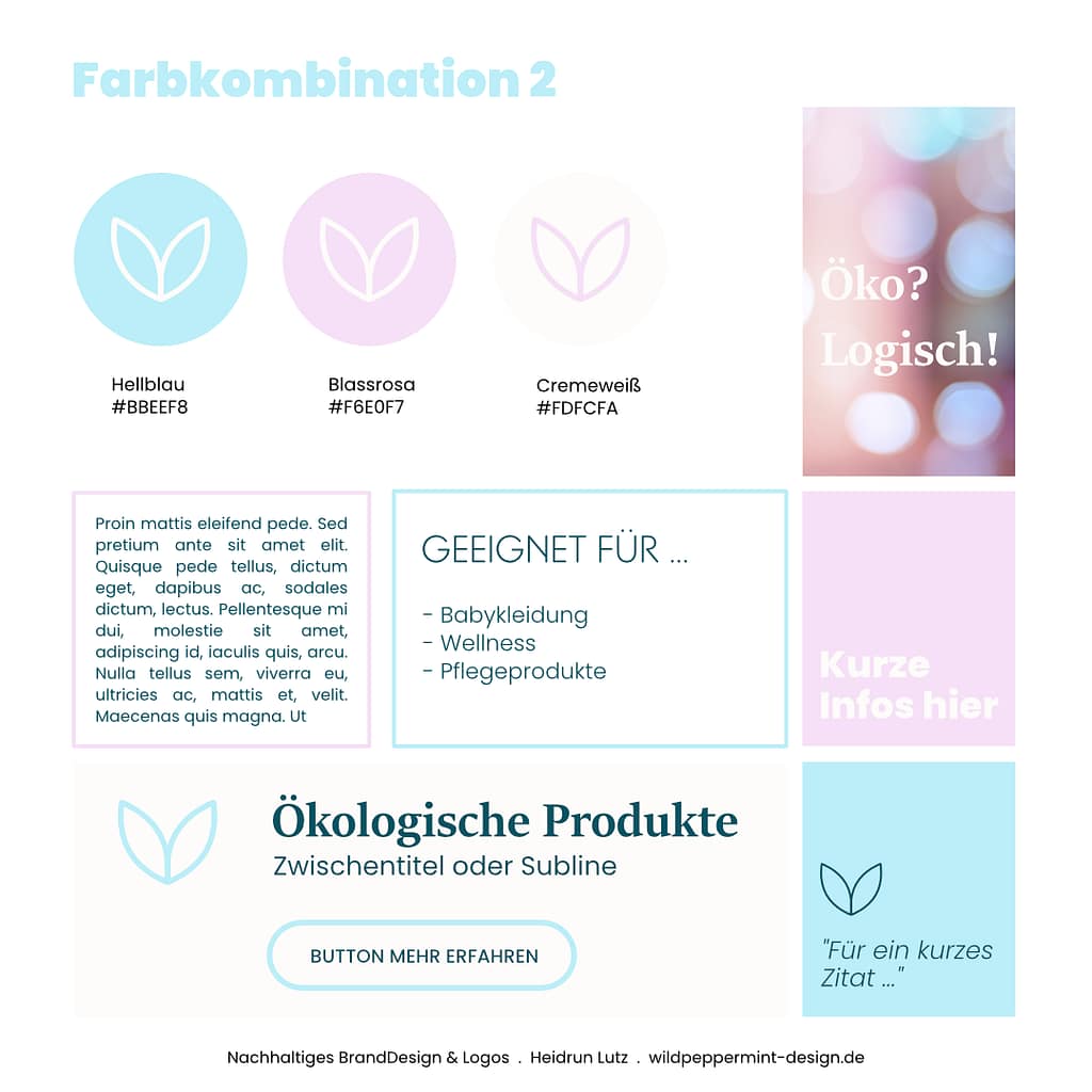 Farbkombination Pastelltöne
