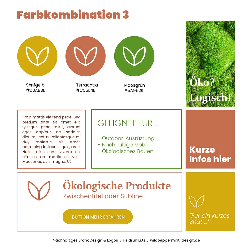Farbkombination kraftvolle Naturfarben