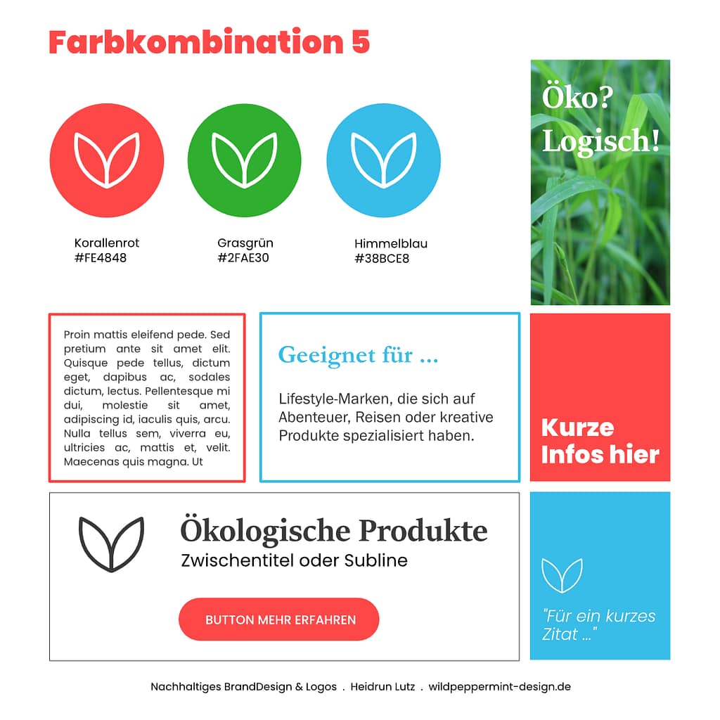 Farbkombination natürlich bunt