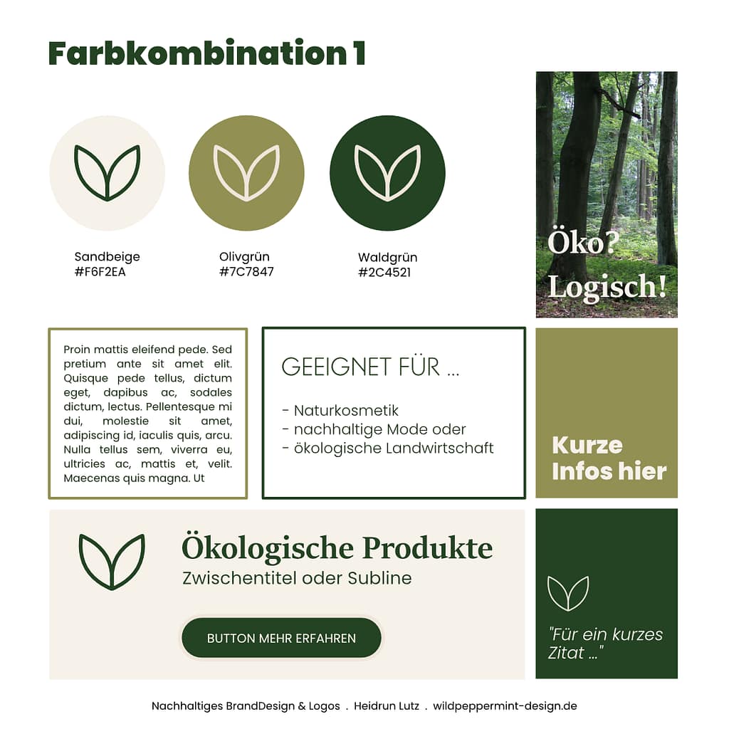 Farbkombination mit Erdtönen