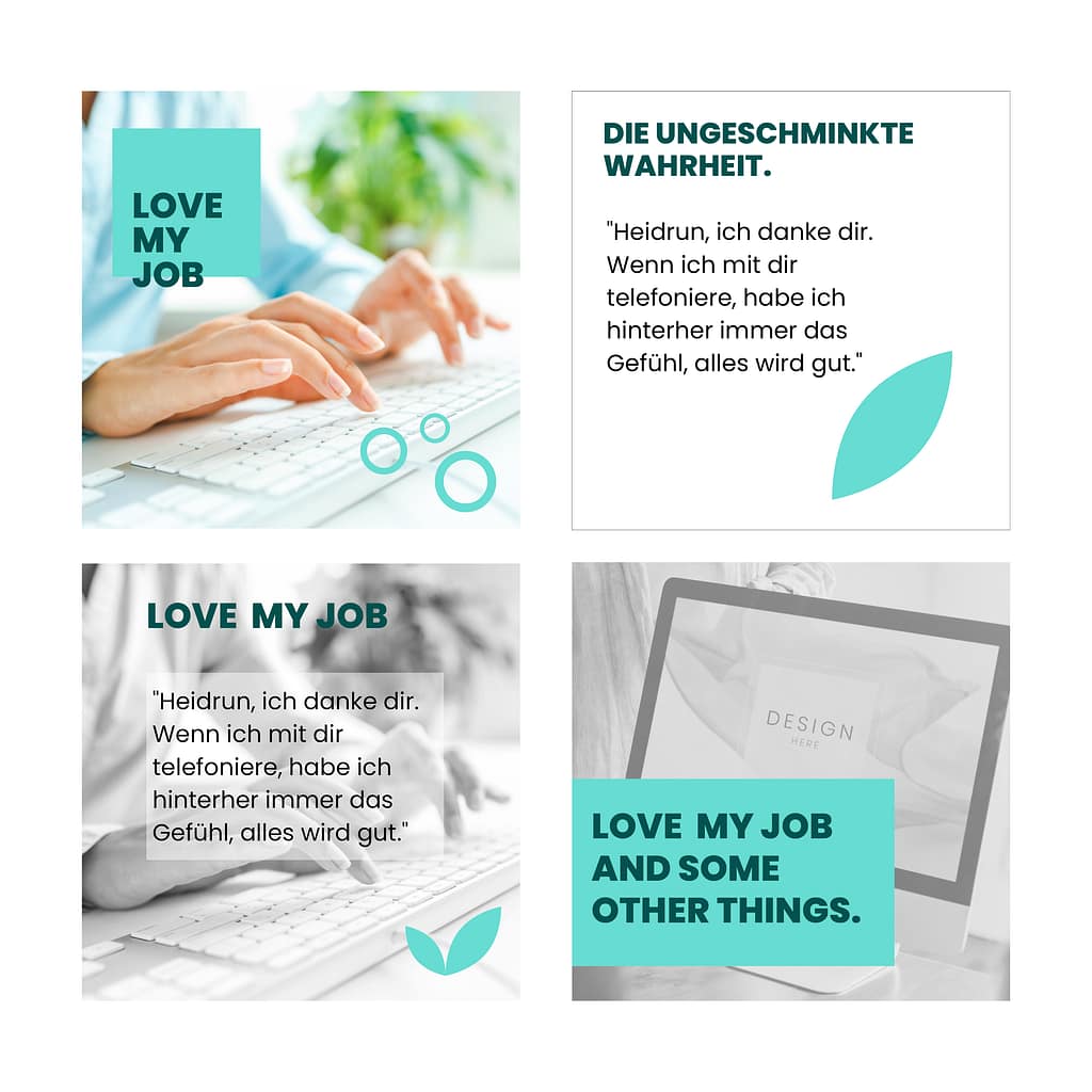 Vorlagen für Social Media Posts - © wildpeppermint-design.de