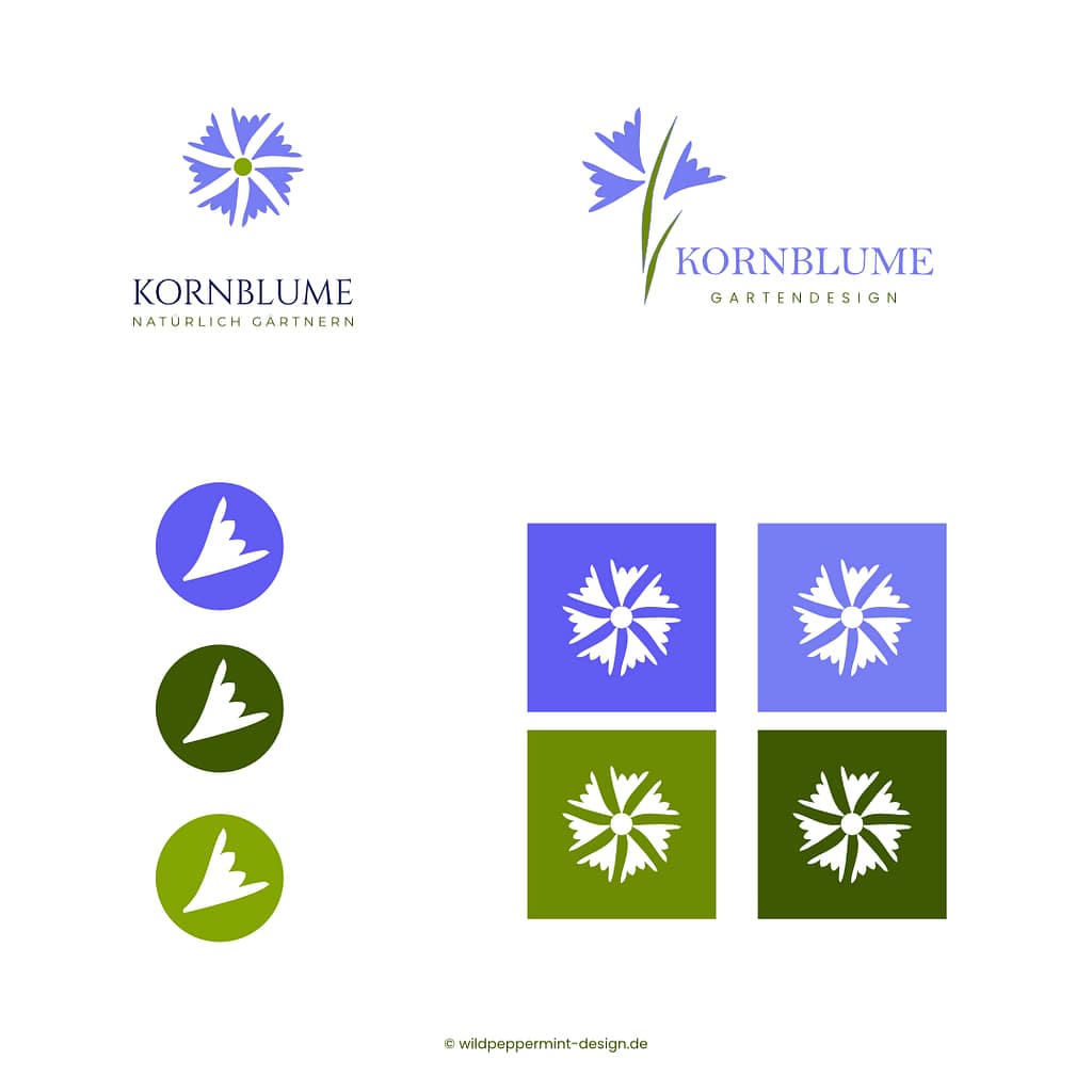 Logo-Ideen mit Branding-Farben aus er Natur für nachhaltige Unternehmen