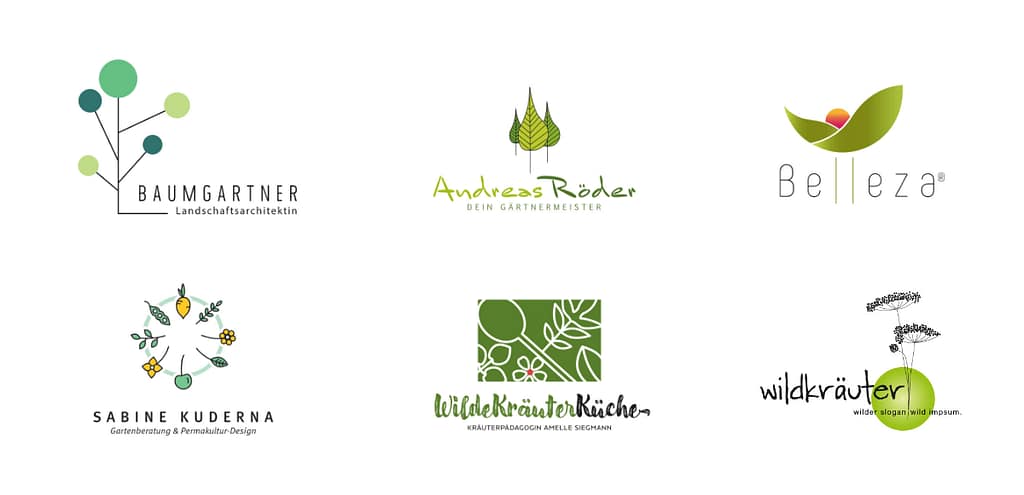 Grüne Logos: Natur inspirierte Logos