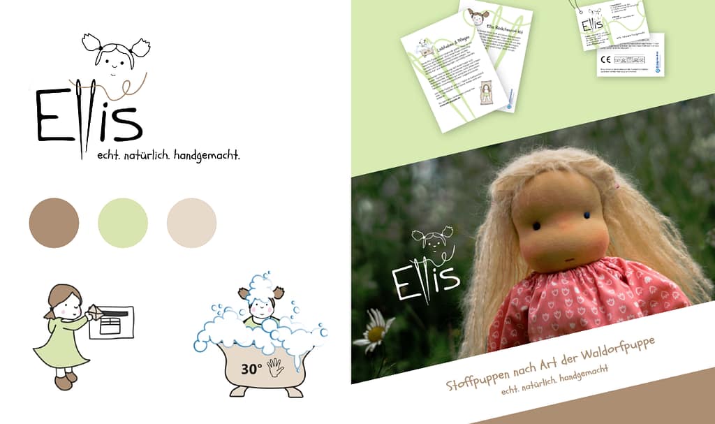 Branddesign Stoffpuppen nach Walldorf-Art