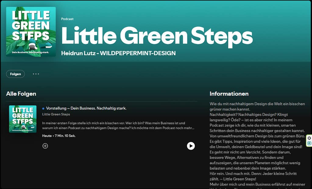 Podcast Little Green Steps - Dein Business. Nachhaltig stark.