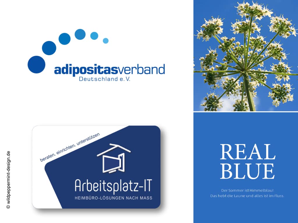 Blau als Firmenfarbe, wie wirkt Blau im Logo, Blau und Corporate Design