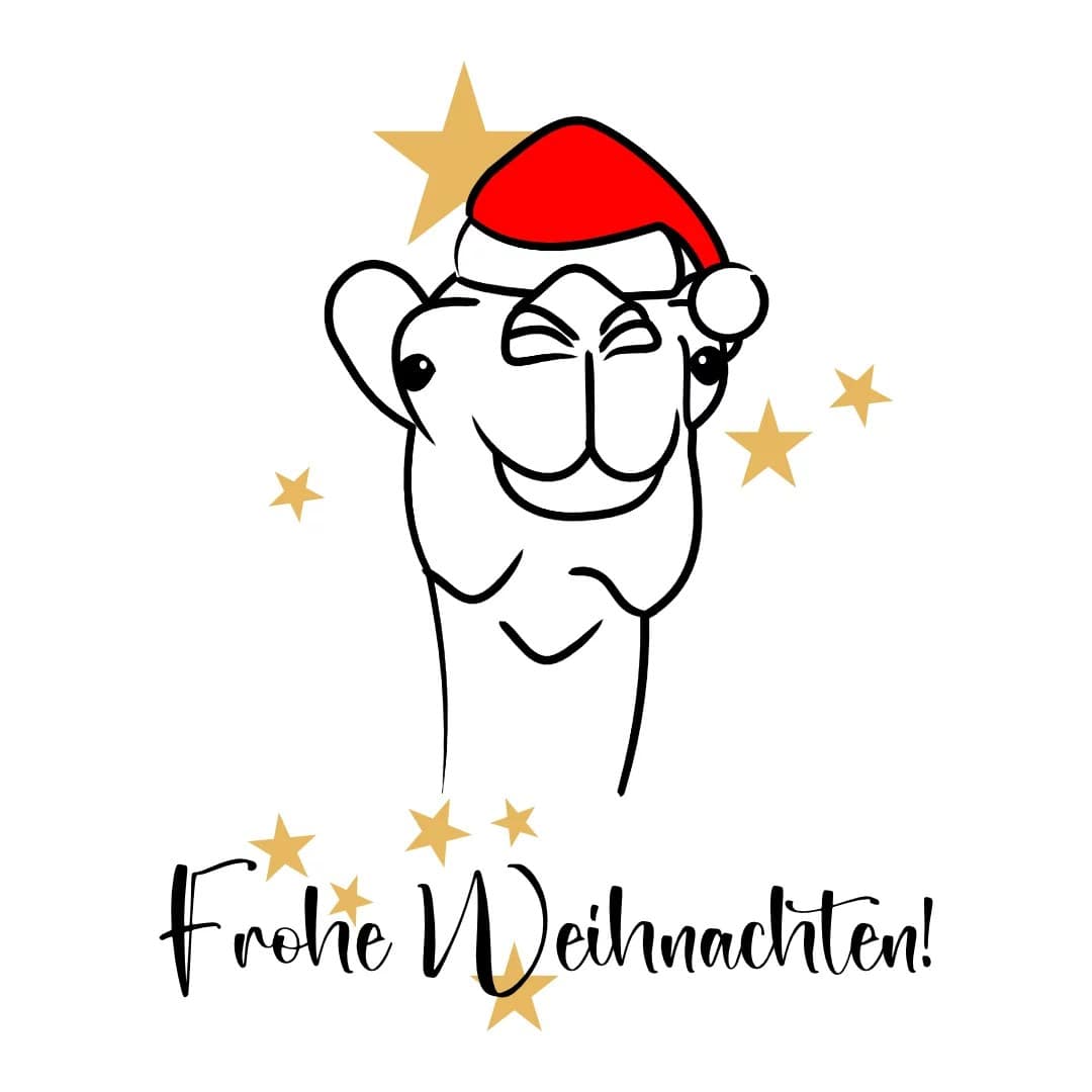 Umweltfreundliche Weihnachtskarten Kamel
