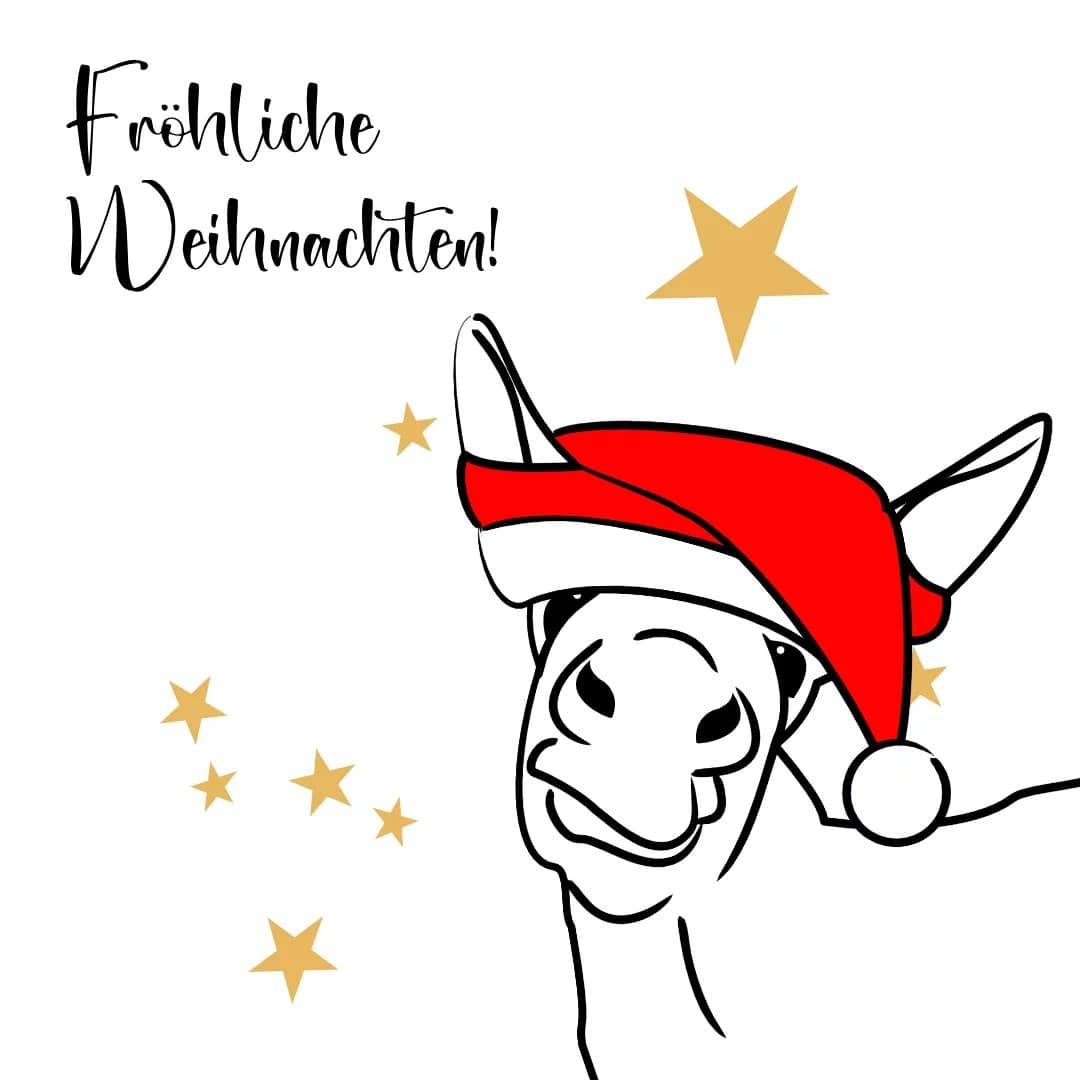 Umweltfreundliche Weihnachtskarten Esel