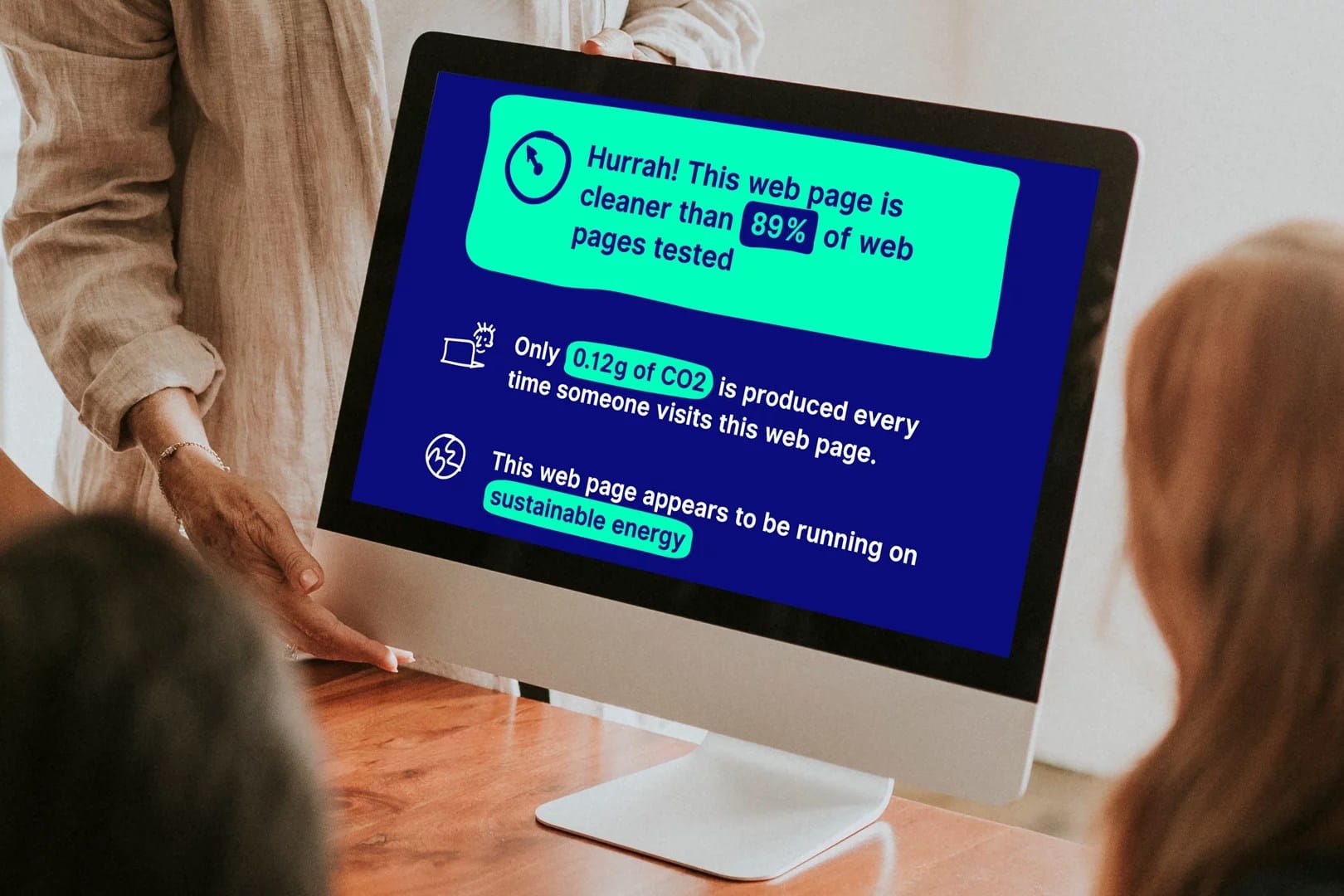 Grüne, nachhaltige Website, Check, CO2 Footprint