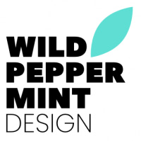 Logo Wildpeppermint-Design, nachhaltiges Grafikdesign, Branddesign, Logos, Illustrationen, für Gründer und KMU