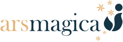 Logodesign ars magica - handgemachte Stearinkerzen und natürliche Seifen