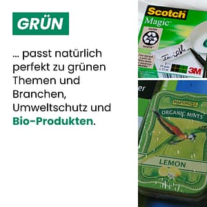 Grüne Produkte, grün im Corporate Design