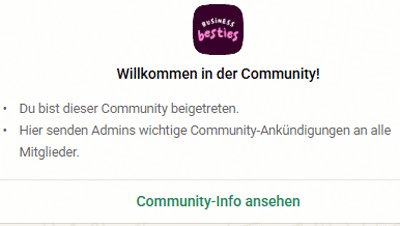 Business-Gruppe bei WhatsApp