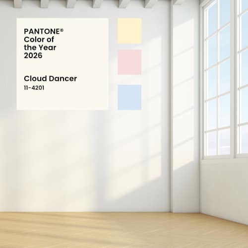 Pantone Farbe des Jahres 2026 kombiniert mit Pastelltönen