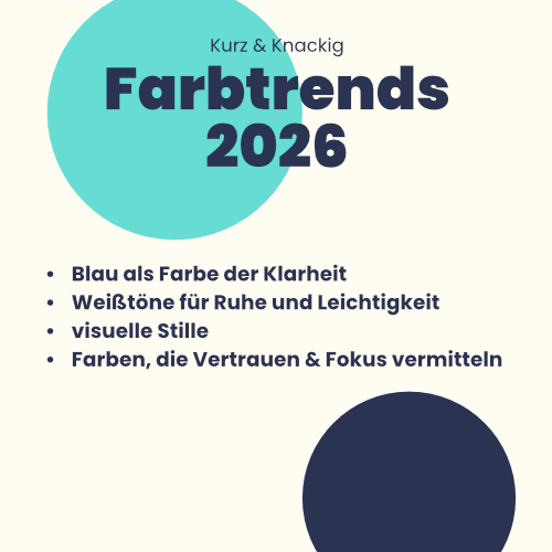 Farbtrends im Grafikdesign 2026 klar und ruhig
