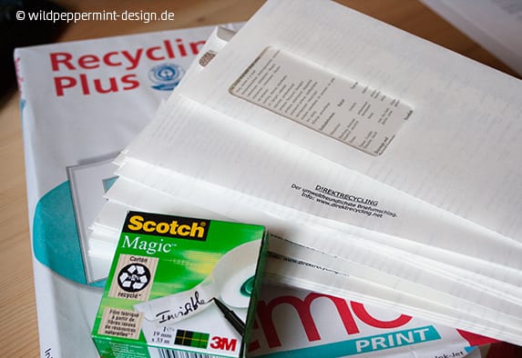 Umweltfreundliche, nachhaltige Büromittel