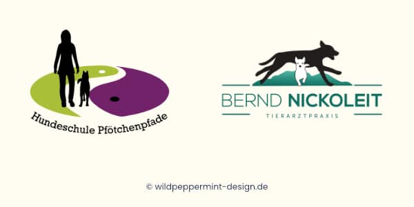 Logodesign, Logos mit Hund, Hundeschule-Logo, Logo Tierarztpraxis