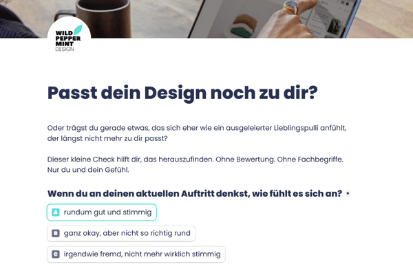 Test einer Mini-App, ein kleines Quiz