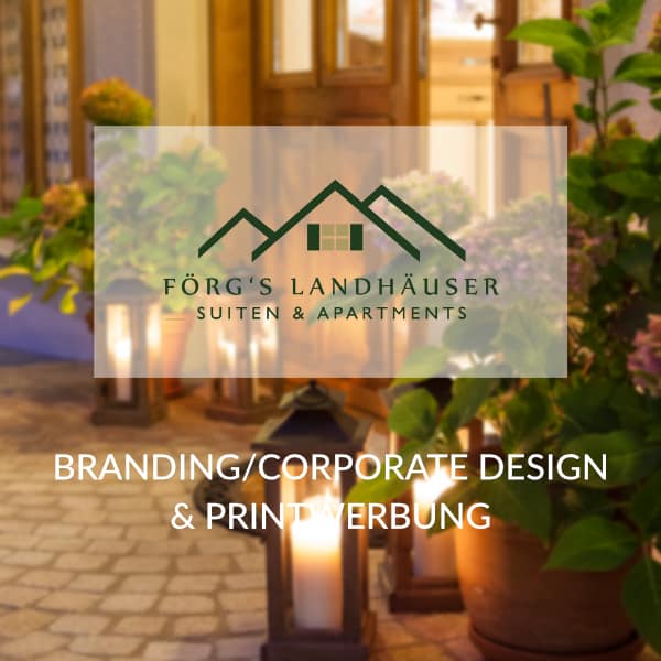 Branding, Corporate Design, Printwerbung, Logo, Ferienwohnungen, Hotellerie