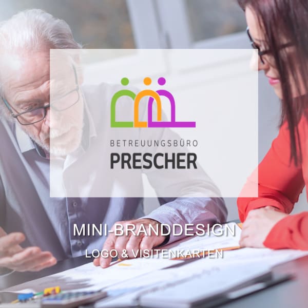 Logodesign, frisch, modern, nachhaltig, authentisch. Umweltfreundlich gedruckte Visitenkarten. Betreuungsbüro, Branddesign für Gründerin