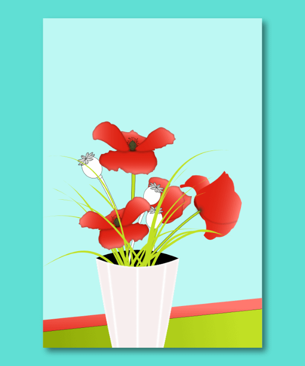 Illustration mit Klatschmohn
