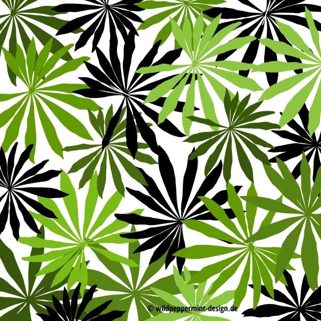 Natur inspiriert - Muster aus Lupinenblättern