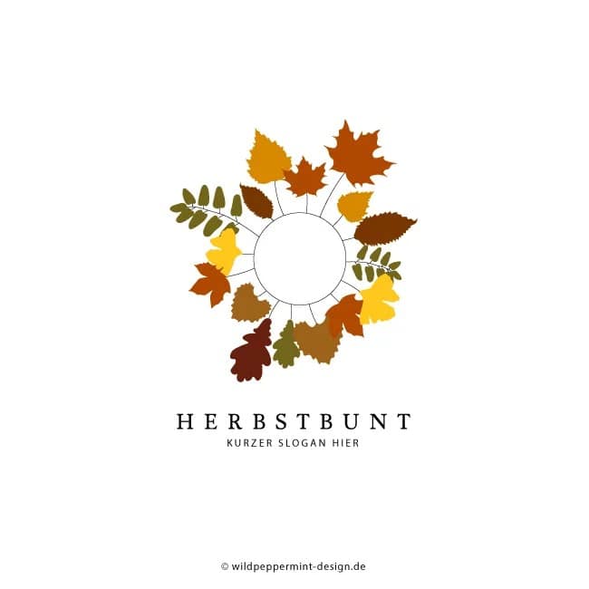 Natur inspiriert - Logo mit Blättern