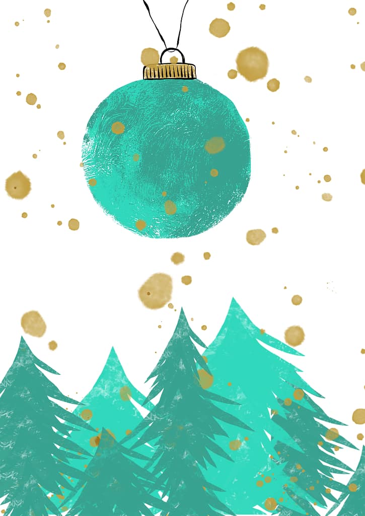 Weihnachtskarte Illustration, wildpeppermint-design, umweltfreundlich und nachhaltig, GrafikDesign