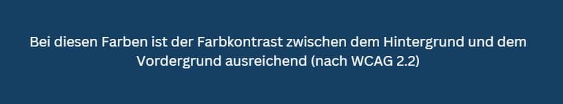 Barrierefreiheit - guter Farbkontrast