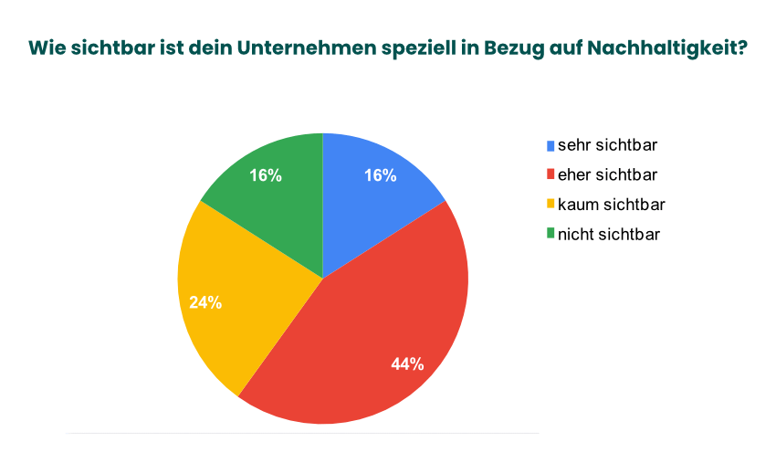 Umfrage Nachhaltigkeit im Business - Grafik Sichtbarkeit
