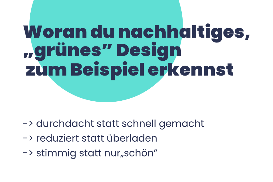 Grafik: Woran du grünes Design erkennst