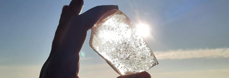 12 von 12. Januar, ein guter Tag, Eisbrocken im Sonnenlicht