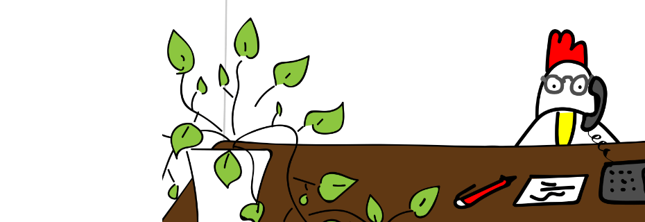 Illustration crazy Chicken comicstil, lachen ist gesund