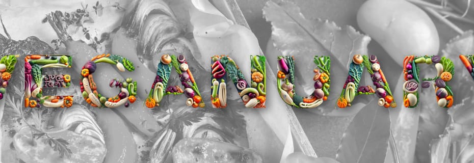 Veganuary, Wintergemüse Schriftzug
