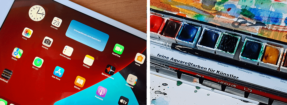 Beitragsbild iPad vs Analog zeichnen