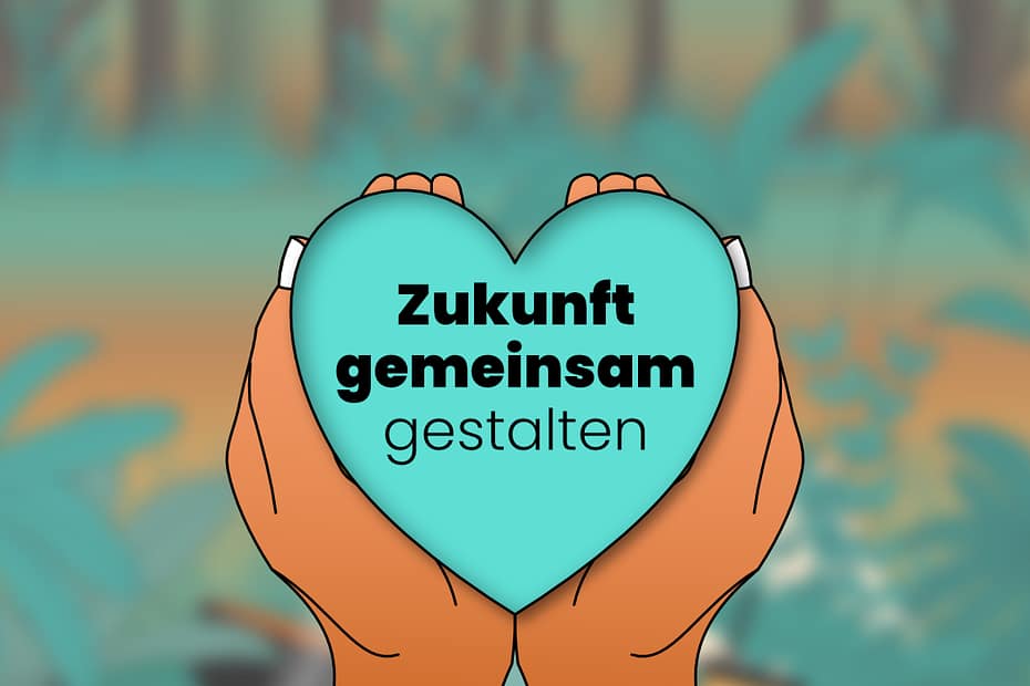 Zukunft gemeinsam gestalten, nachhaltiger Arbeiten und Leben, nachhaltiger werben, nachhaltige Illustration, nachhaltigvernetzt, umweltbewusst arbeiten, Klima schonen